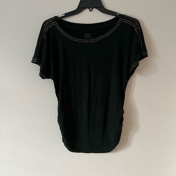 Grace Premise Studio Studded Ruched Mathernity Top - Picture 1 of 5